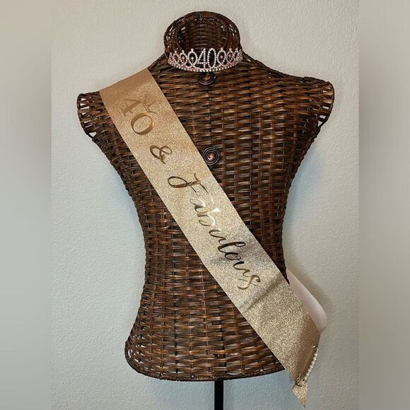 none Accessories - 40th birthday princess sash and crown 40 and fabulous